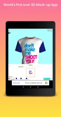 3D Mockup | 3D T-shirt animato android App screenshot 3